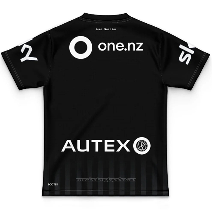 Camiseta Ninos Nueva Zelandia Warriors Rugby 2025 Entrenamiento Negro